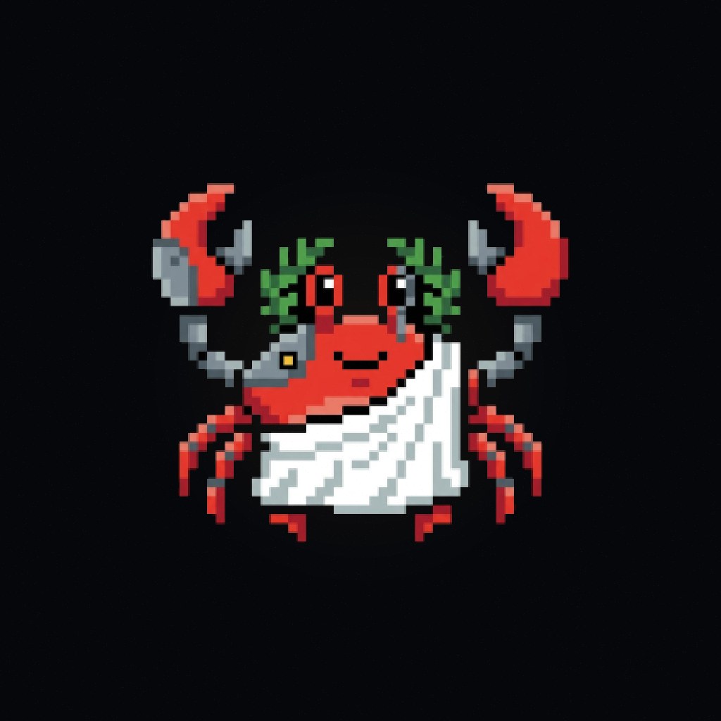 ShineMnemos crab mascot — the Keeper of Memory